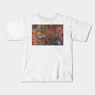 Colorful abstract liquid color background Kids T-Shirt